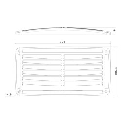 Ventilation Shaft Grilles Cover, ASA, White Ventillation