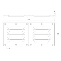 Ventilation Shaft Grilles, Double, ASA Ventillation