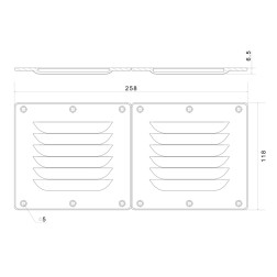 Ventilation Shaft Grilles, Double, ASA Ventillation