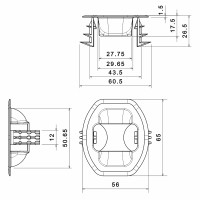 LALIZAS Base for Lifejacket Flashing Light 72349 Lifesaving Lights