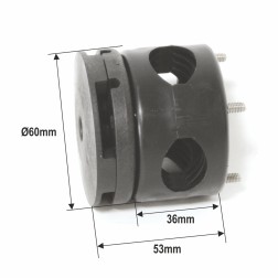 Set of connector & rail support for fenderbaskets MOB Systems