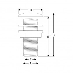 Thru-Hull Fitting, w/ Washer, White, ISO Thru-Hulls