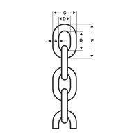 Hot Dip Galvanized Chain, G40, Calibrated Chains