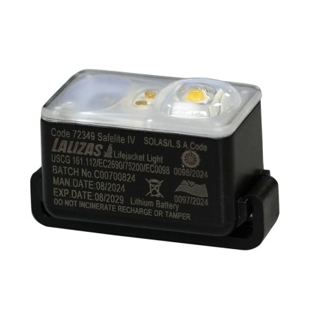 LALIZAS Lifejacket LED flashing light ""Safelite IV"" ON-OFF water activated, USCG, SOLAS/MED Lifesaving Lights