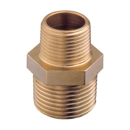 Reducing Male Nipple, BSPT, Brass Brass Fittings