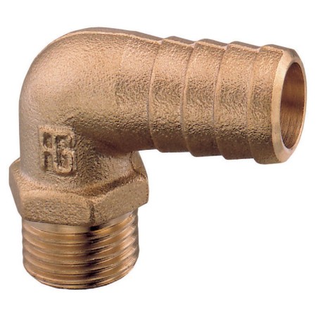 Bend, Male Type, BSPP, with Hose Connector, Brass Brass Fittings