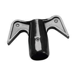 Double Hook with Thread Ø30mm, Plastic, Black Boat Hooks