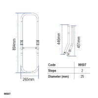 Folding Ladder for Inflatable Boats, Aluminium Boarding Ladders & Accessories