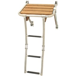 Wooden Platform with Folding Inox 316 Ladder Platforms & Gangways