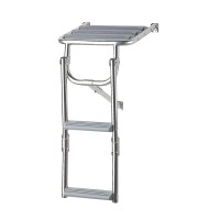 Platform Ladder, Inox 316, with 2 Plastic Steps Platforms & Gangways