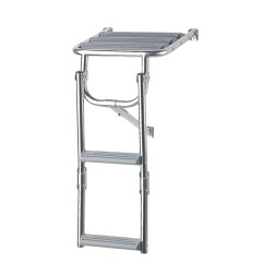 Platform Ladder, Inox 316, with 2 Plastic Steps Platforms & Gangways